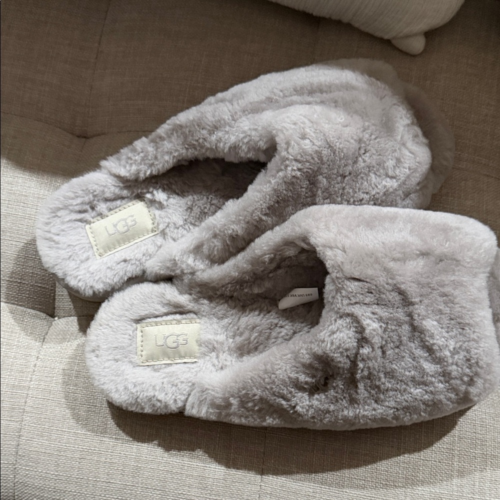UGG Plush Gray Slippers
